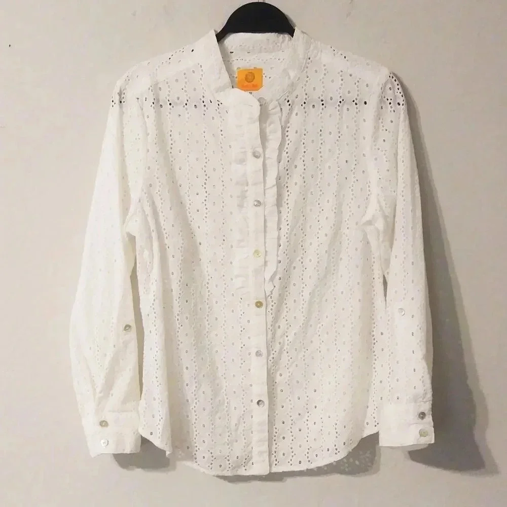 Ruby Rd. Eyelet Ruffle Top